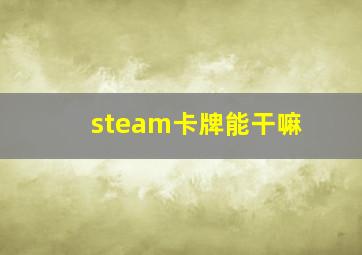 steam卡牌能干嘛