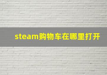 steam购物车在哪里打开