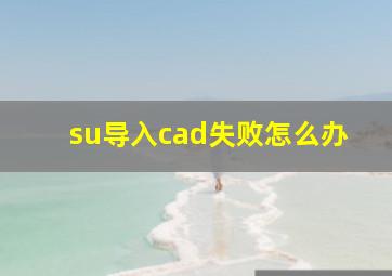 su导入cad失败怎么办