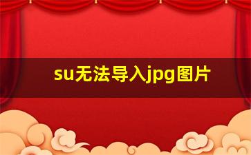 su无法导入jpg图片