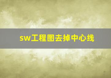 sw工程图去掉中心线