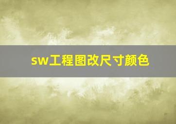 sw工程图改尺寸颜色