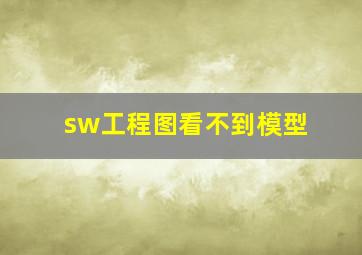 sw工程图看不到模型