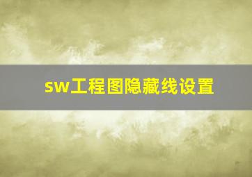 sw工程图隐藏线设置