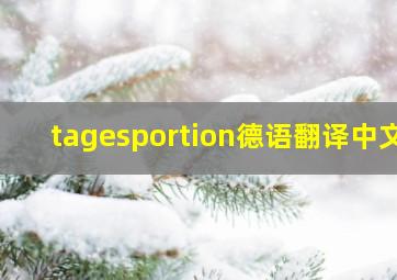 tagesportion德语翻译中文