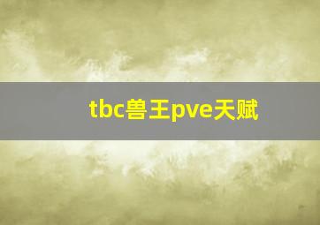 tbc兽王pve天赋