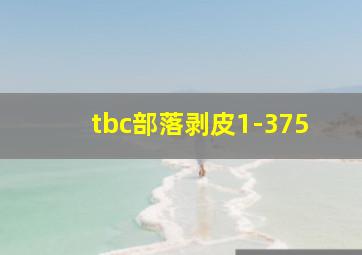 tbc部落剥皮1-375