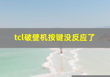 tcl破壁机按键没反应了