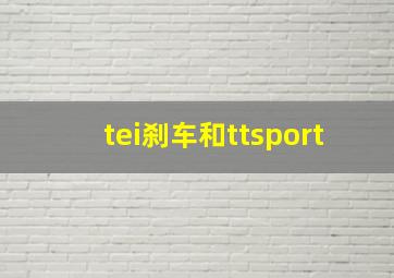 tei刹车和ttsport