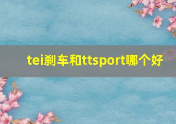 tei刹车和ttsport哪个好