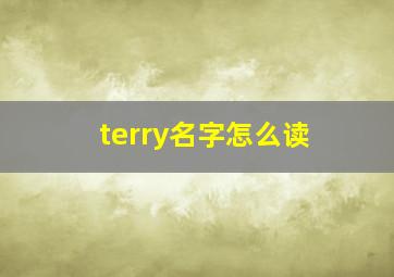 terry名字怎么读