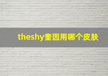 theshy奎因用哪个皮肤