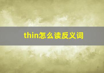 thin怎么读反义词