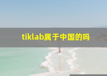 tiklab属于中国的吗