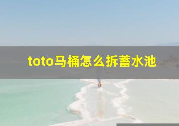 toto马桶怎么拆蓄水池