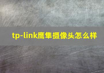 tp-link鹰隼摄像头怎么样