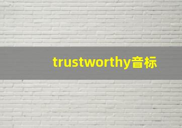 trustworthy音标