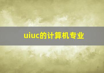 uiuc的计算机专业