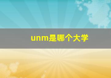 unm是哪个大学