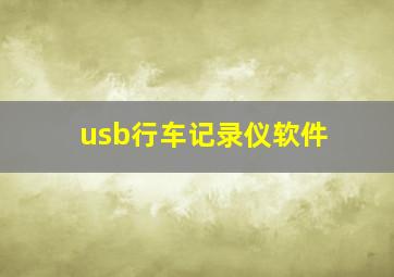 usb行车记录仪软件