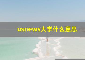 usnews大学什么意思