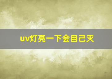 uv灯亮一下会自己灭