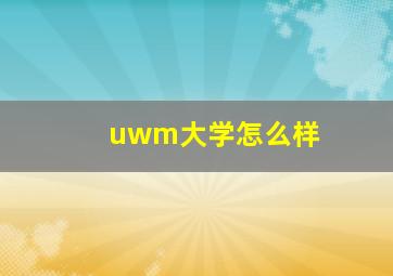 uwm大学怎么样