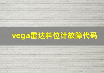 vega雷达料位计故障代码