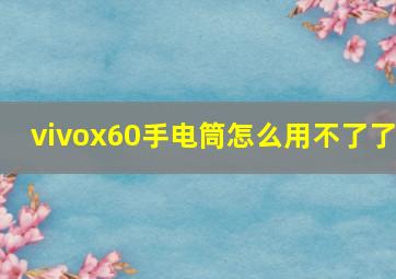 vivox60手电筒怎么用不了了