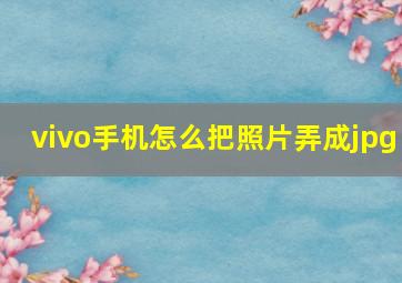 vivo手机怎么把照片弄成jpg