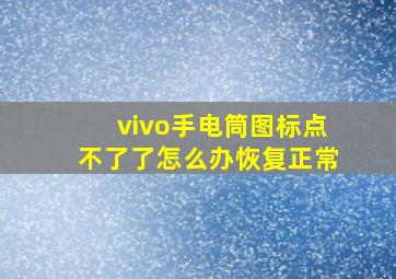 vivo手电筒图标点不了了怎么办恢复正常