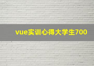 vue实训心得大学生700