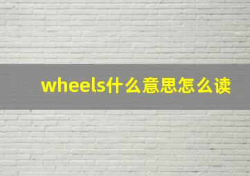 wheels什么意思怎么读