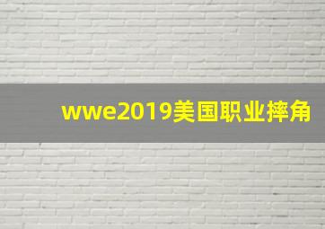 wwe2019美国职业摔角