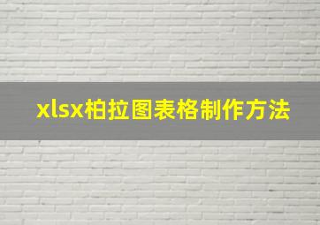 xlsx柏拉图表格制作方法