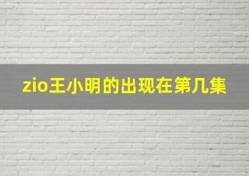 zio王小明的出现在第几集