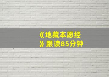 《地藏本愿经》跟读85分钟