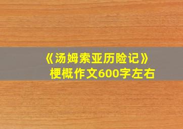 《汤姆索亚历险记》梗概作文600字左右