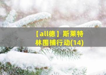 【all德】斯莱特林围捕行动(14)