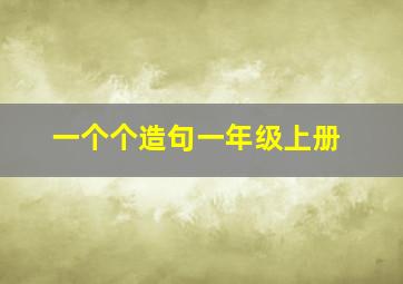 一个个造句一年级上册