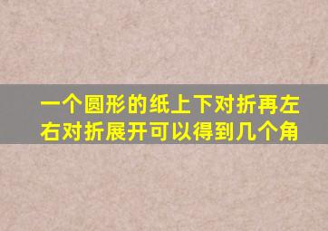 一个圆形的纸上下对折再左右对折展开可以得到几个角