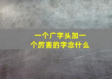 一个广字头加一个厉害的字念什么