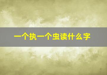 一个执一个虫读什么字