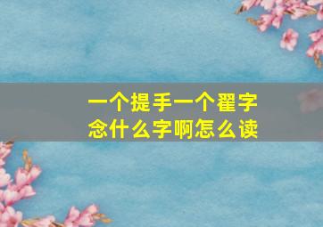 一个提手一个翟字念什么字啊怎么读