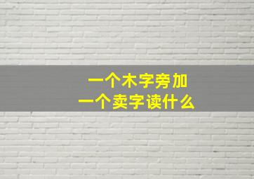 一个木字旁加一个卖字读什么