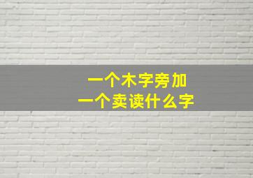 一个木字旁加一个卖读什么字