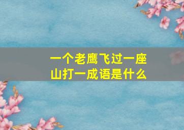 一个老鹰飞过一座山打一成语是什么