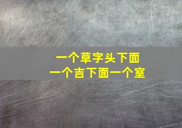 一个草字头下面一个吉下面一个室