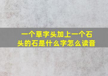 一个草字头加上一个石头的石是什么字怎么读音