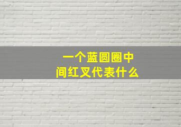 一个蓝圆圈中间红叉代表什么